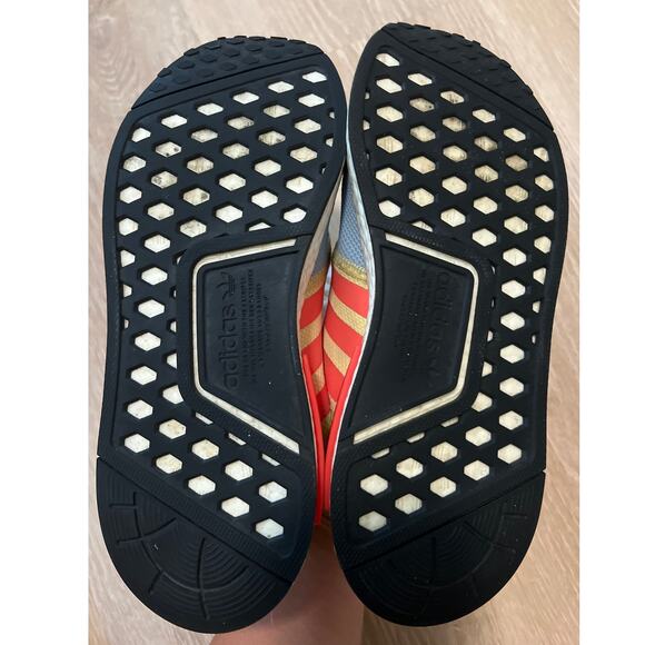 Adidas NMD R1 Kevin Lyons Shoes MultiColored Yellow Bright Coral Men Size 5 W6.5 - Picture 5 of 7